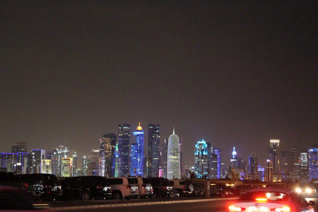 Vista Noturna de Doha Qatar