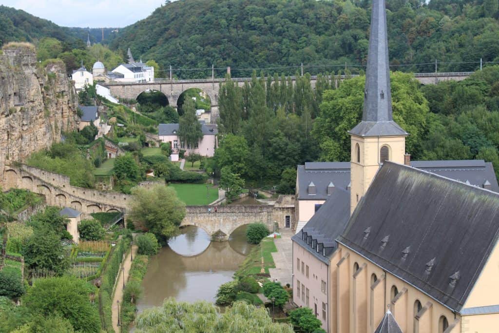 Vista da capital de Luxemburgo, um país que poderia ser considerado um dos microestados da Europa
